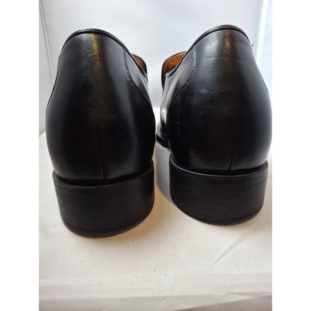 TOTO Men's Classic Black Leather Penny Loafers Dress Shoes Size 260 (8)